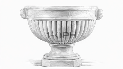 Egyptian Beige Classical Marble Urn Planter
