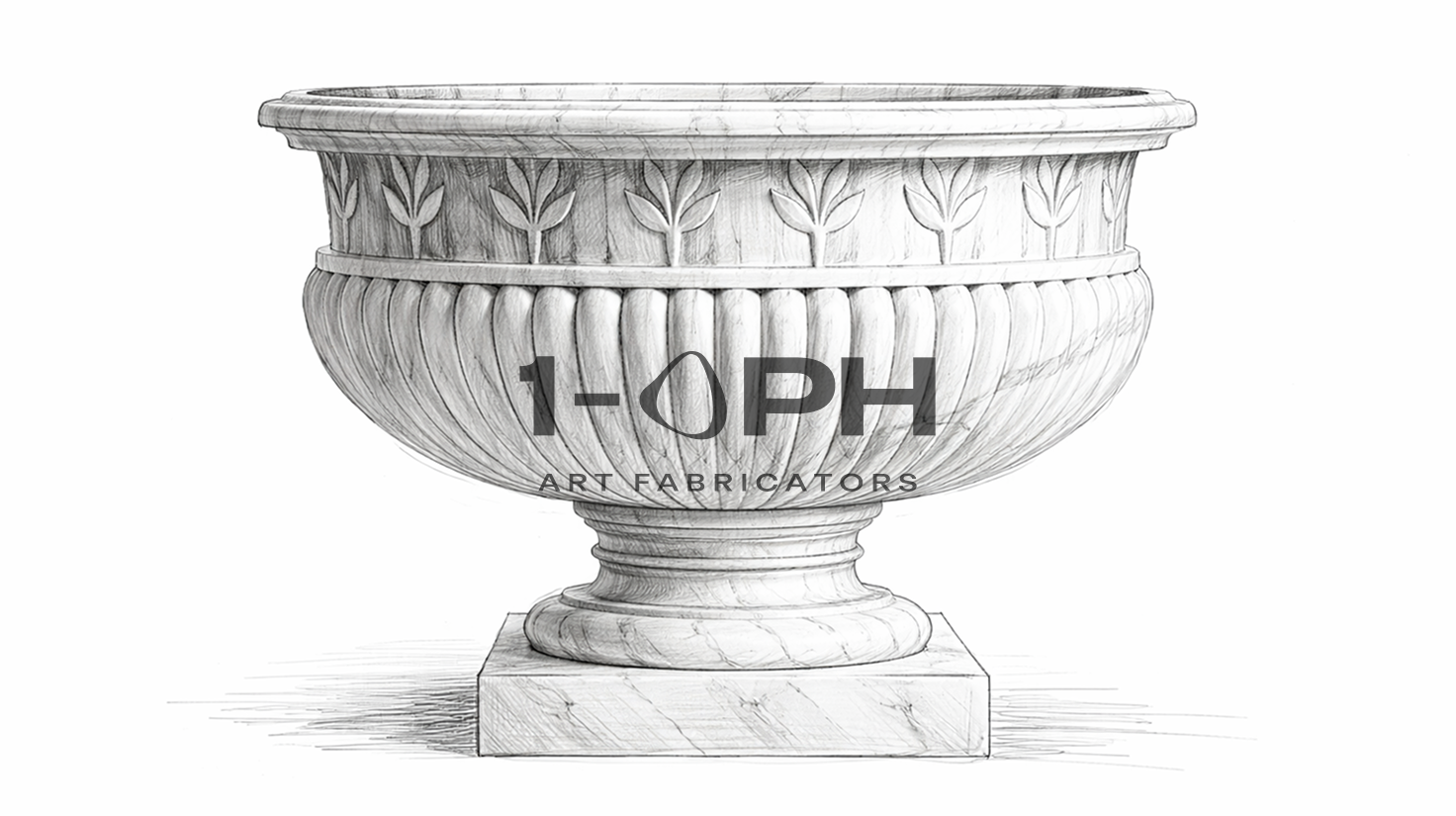 Calacatta Laurel Marble Urn Planter