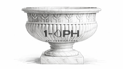 Calacatta Laurel Marble Urn Planter