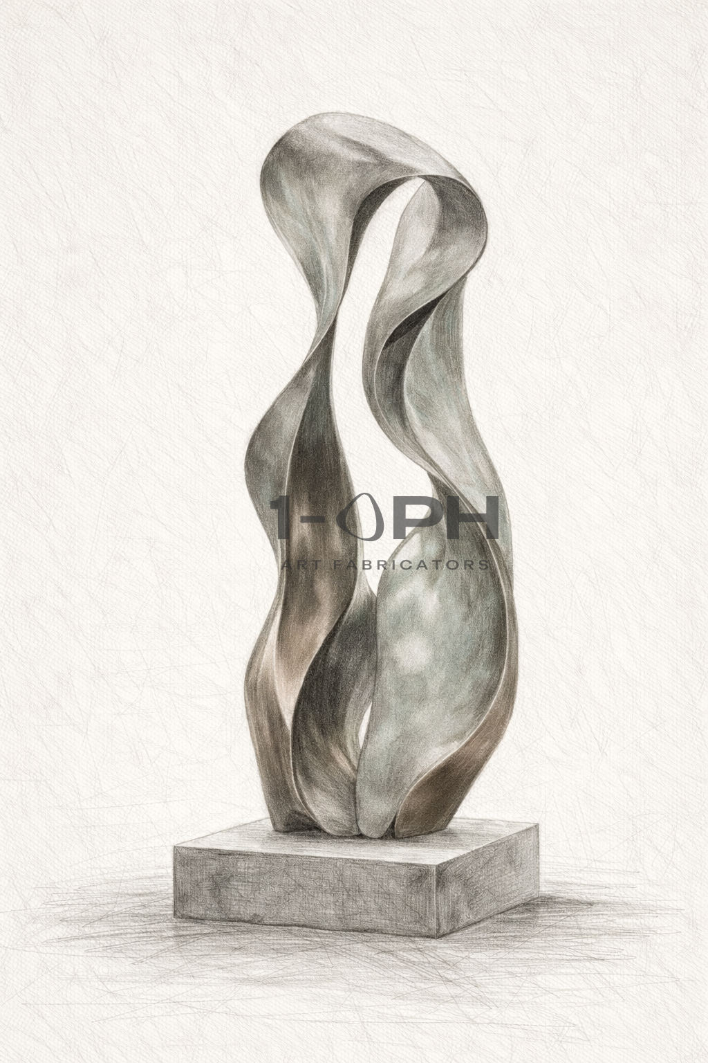 Verdant Embrace — Human-Scale Bronze Flow Sculpture