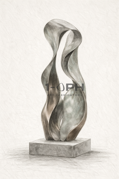 Verdant Embrace — Human-Scale Bronze Flow Sculpture