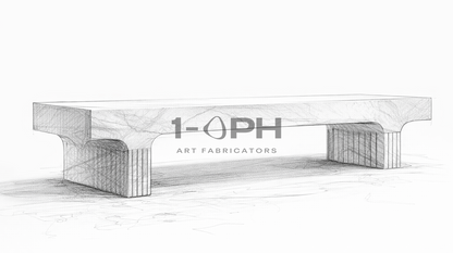 Calacatta Strata Marble Bench