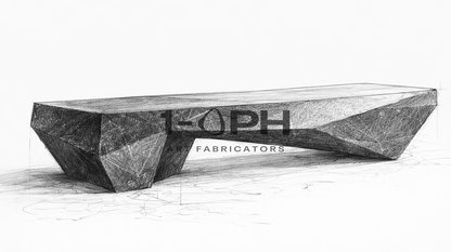 Obsidian Facet Marble Bench