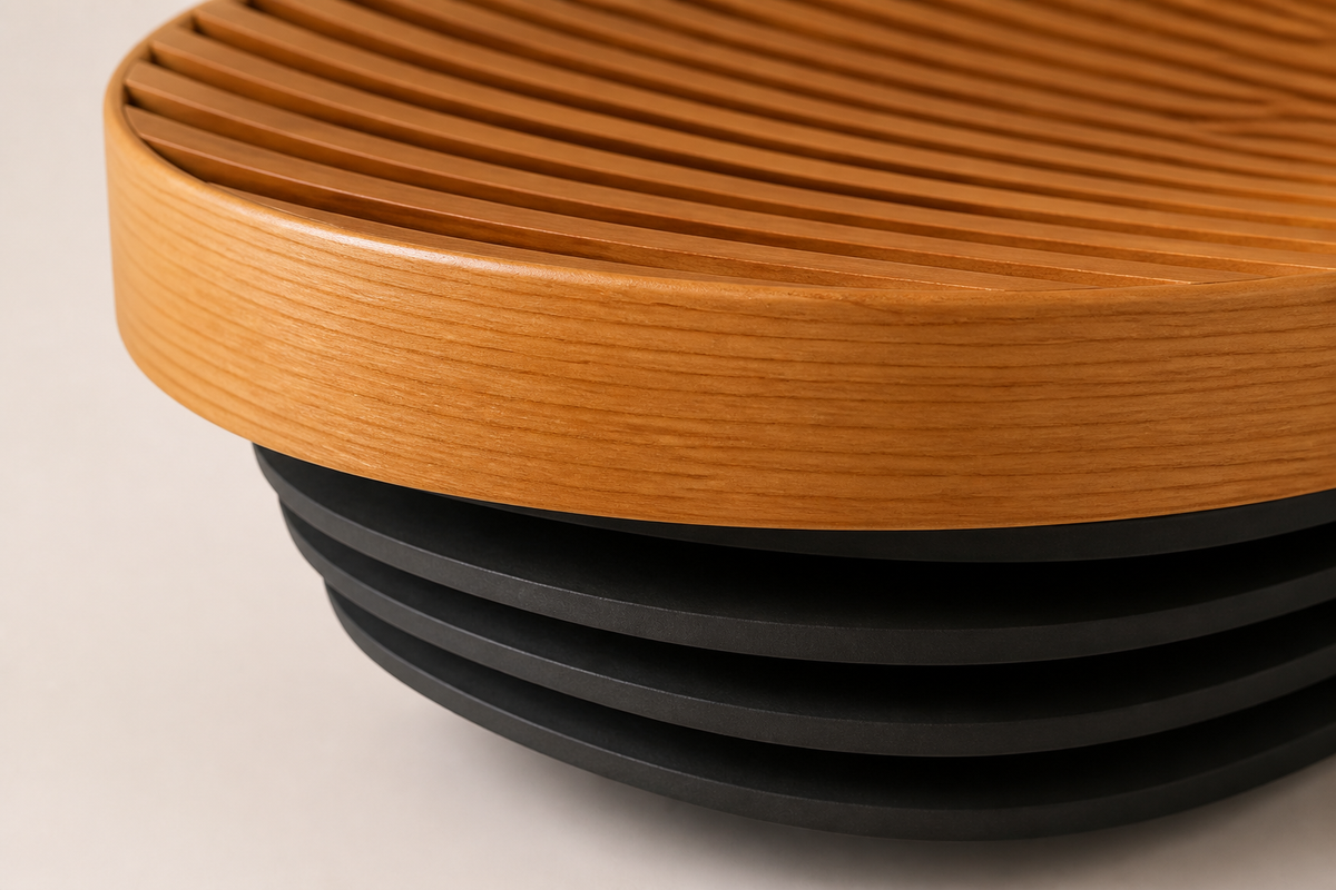 STRATA FUSION BENCH XXVI, close studio detail of the surface and material