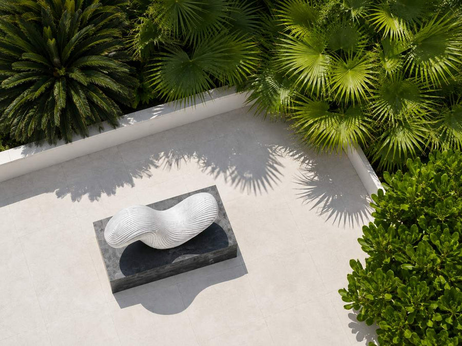 Stravia Waves installed in its garden, seen from above in daylight