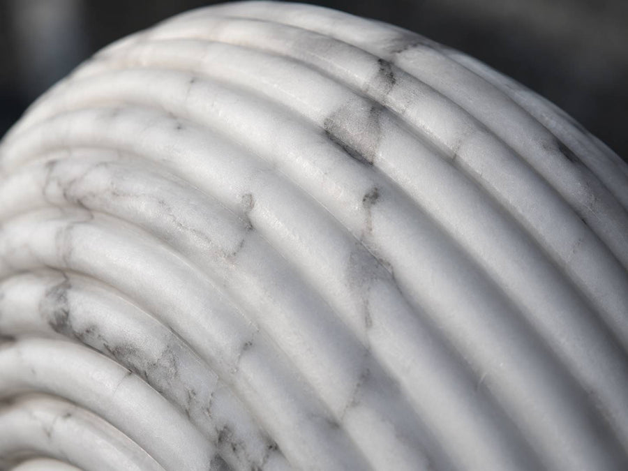 Stravia Waves, carved white marble