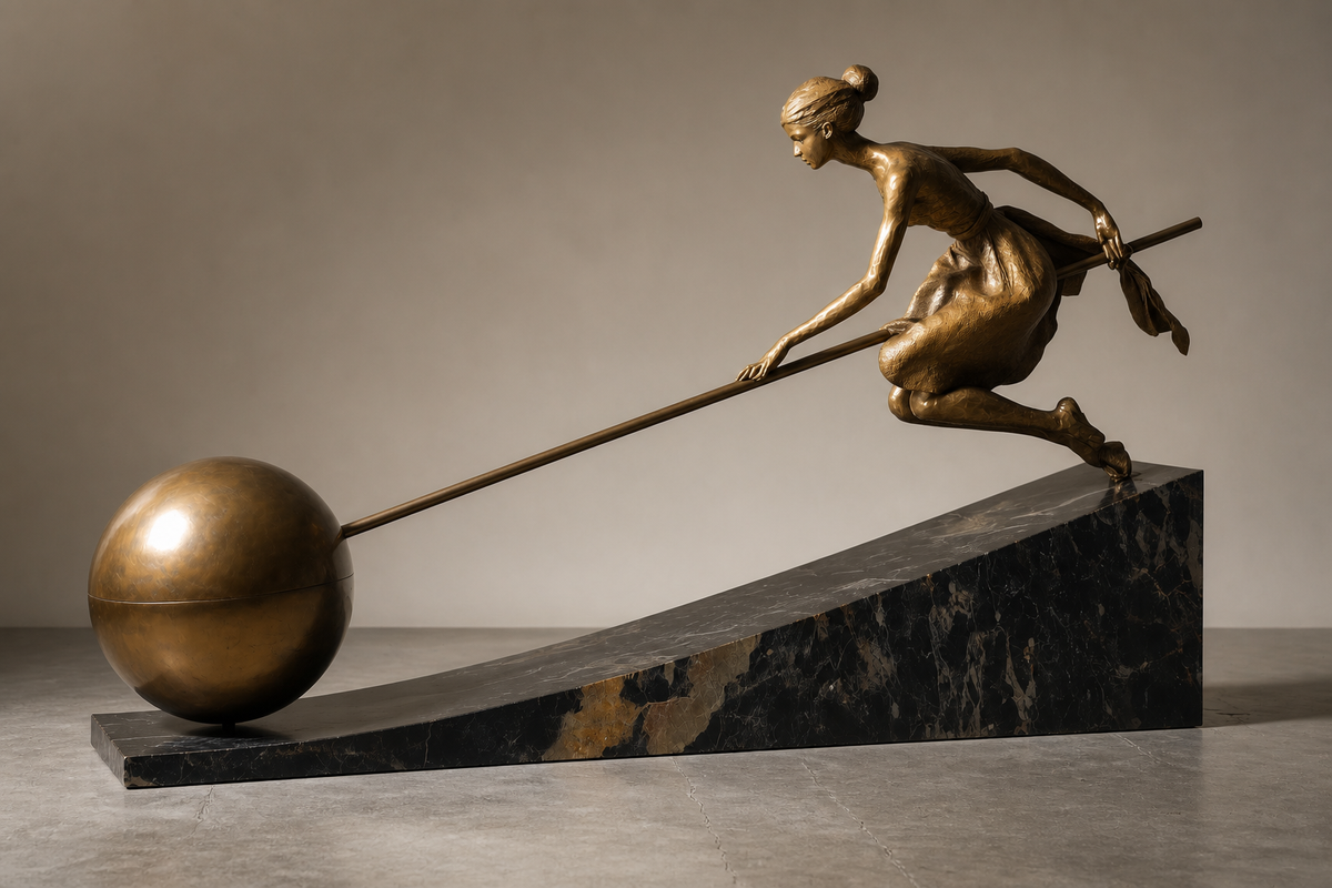 Tensa — stone sculpture by 1-OPH