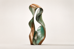 VERDANT EMBRACE bronze sculpture, studio view of the whole piece