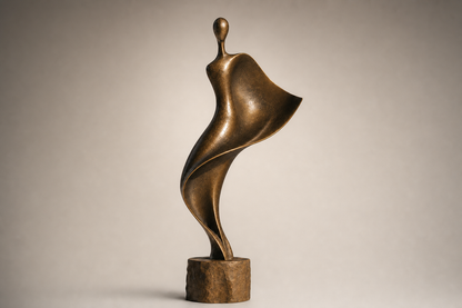 Wahat elongated bronze figure sculpture by 1-OPH